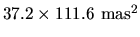 $ 37.2 \times 111.6~\textrm{mas}^2$