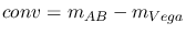 $conv = m_{AB} - m_{Vega}$