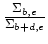 $ \frac{\Sigma_{b,e}}{\Sigma_{b+d,e}}$